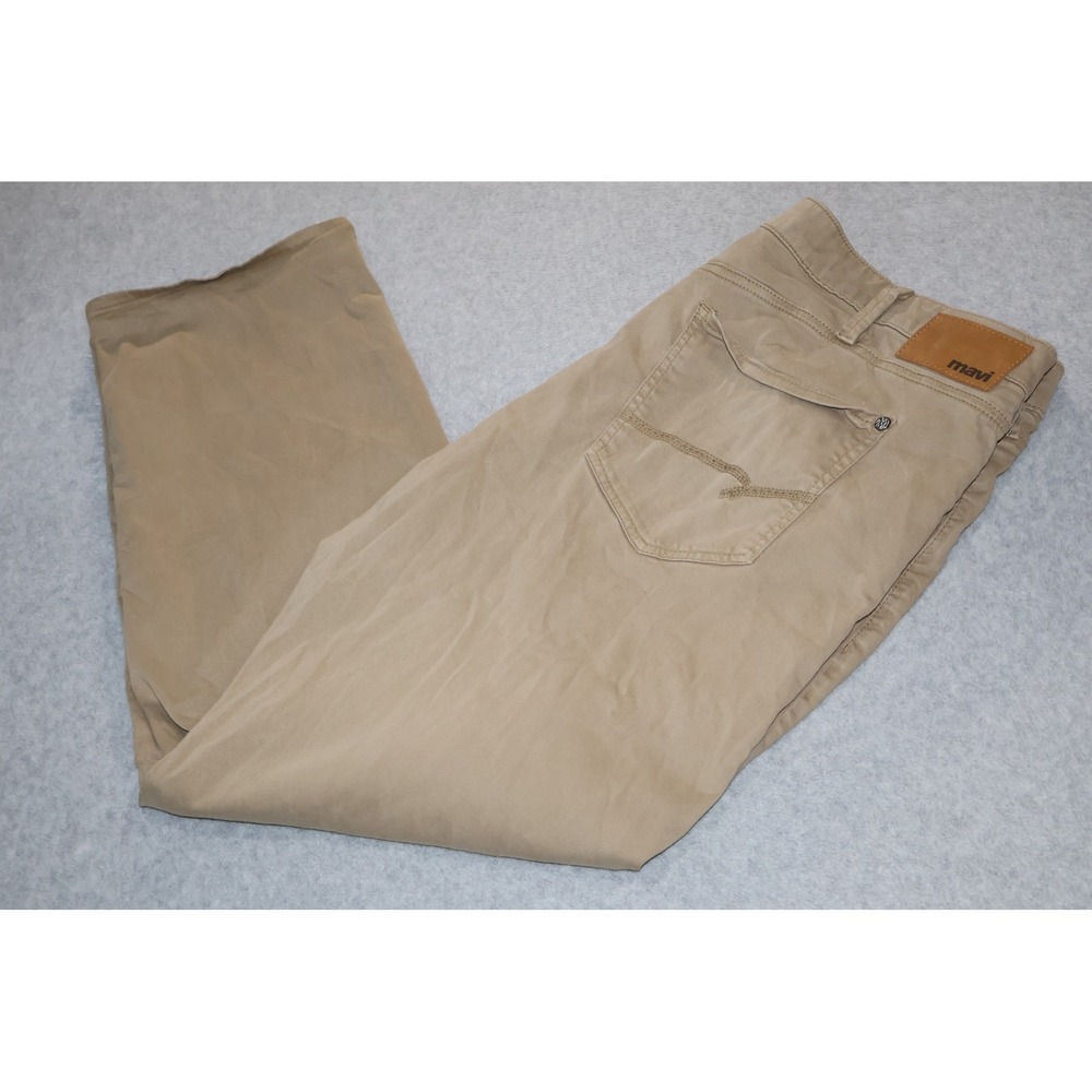 Mavi Jeans Matt Relaxed Straight Leg Men 42x31 Khaki Chino Pants Cotton Blend